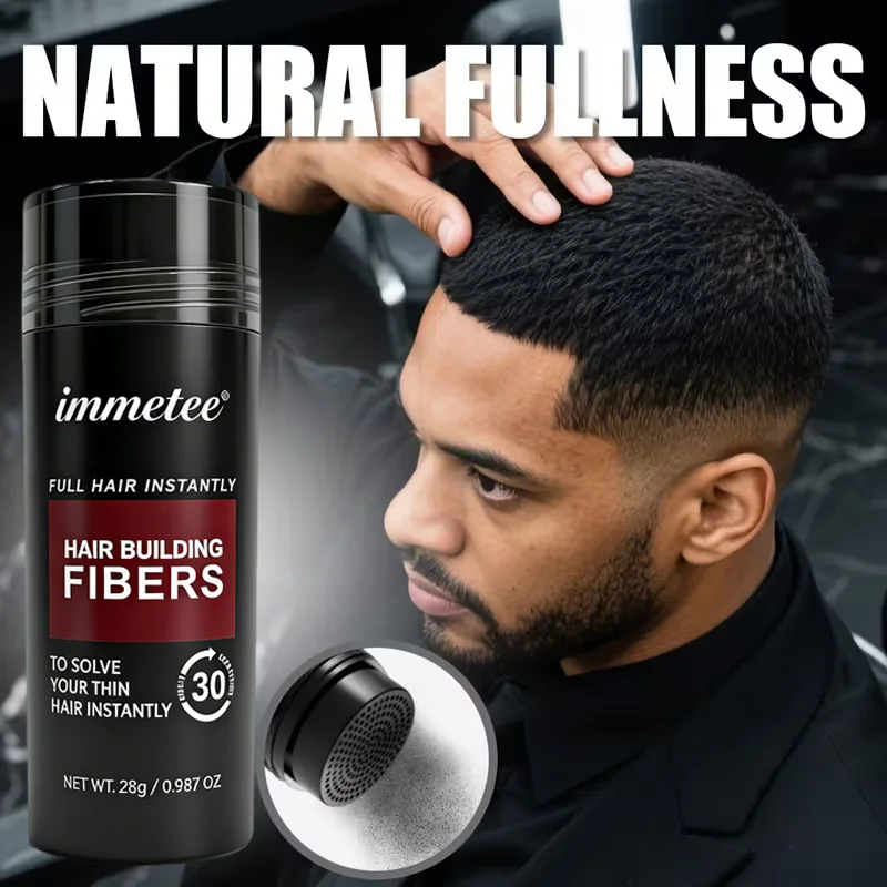 Black Hair Building Fibers 30g, Hair Thickening Fibers for Thinning Hair
