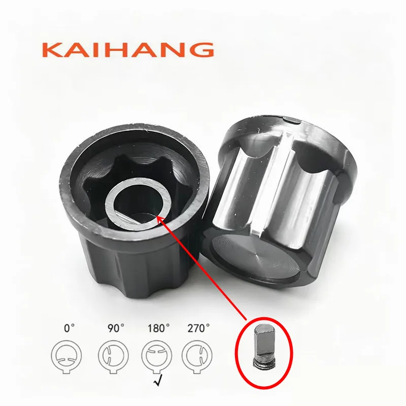 5PCS 17×14mm Plastic Potentiometer Knob 6mm D-Shaft Volume Control Knob for Guitar Effect Pedal Amplifier Audio Equipment