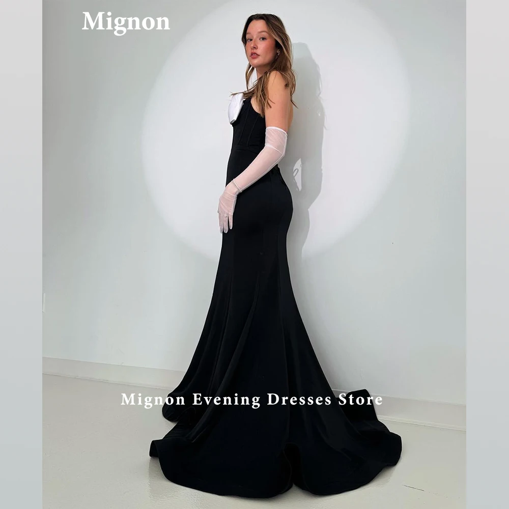 Mignon ชุดราตรีงานพรอมผูกโบว์สายสปาเก็ตตี้เซ็กซี่เดรสทางการสำหรับผู้หญิง abendkleider luxus 2024