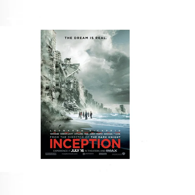 Inception 2010 Movie, Art Print Canvas Poster, Living Room Decor, Home Wall Picture