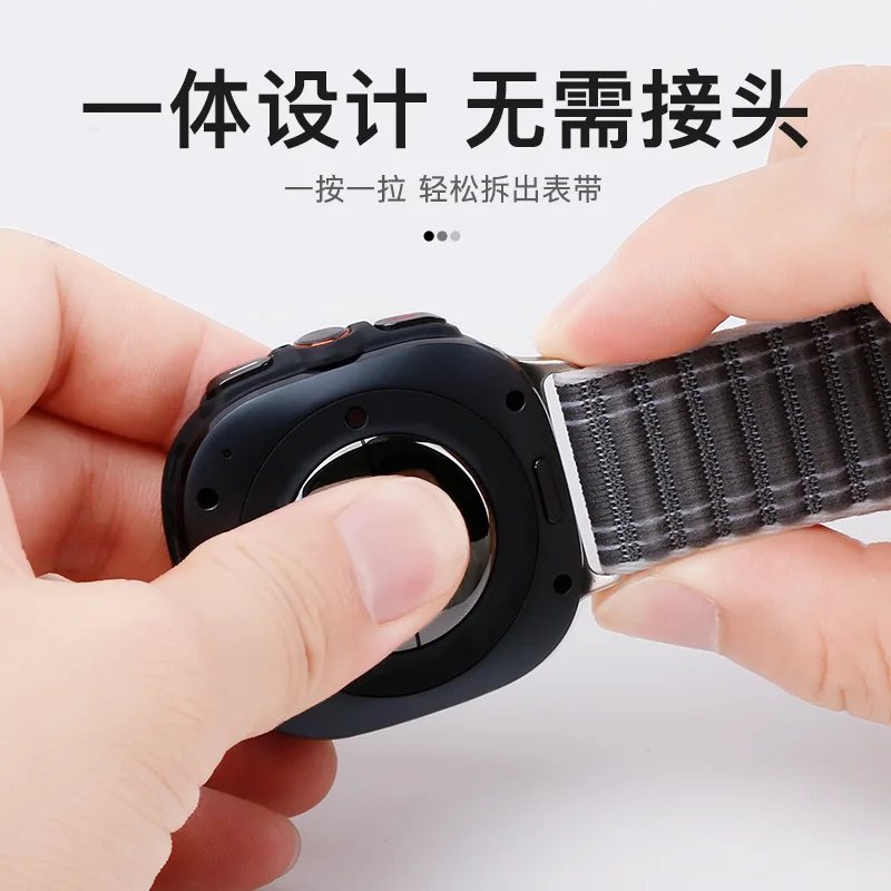 Braided Loop Bracelet for Samsung Galaxy Watch Ultra 47mm Nylon Wave Breathable Wristband Belt for Galaxy Watch Ultra 47mm Strap