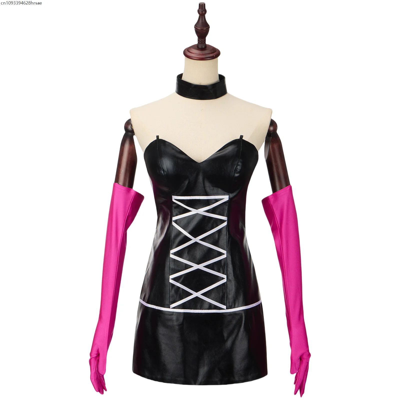 

Anime Cosplay Dust Costume Wig Dress with Sock Neck Accessories for Women Halloween Christmas Carnival Party Outfit