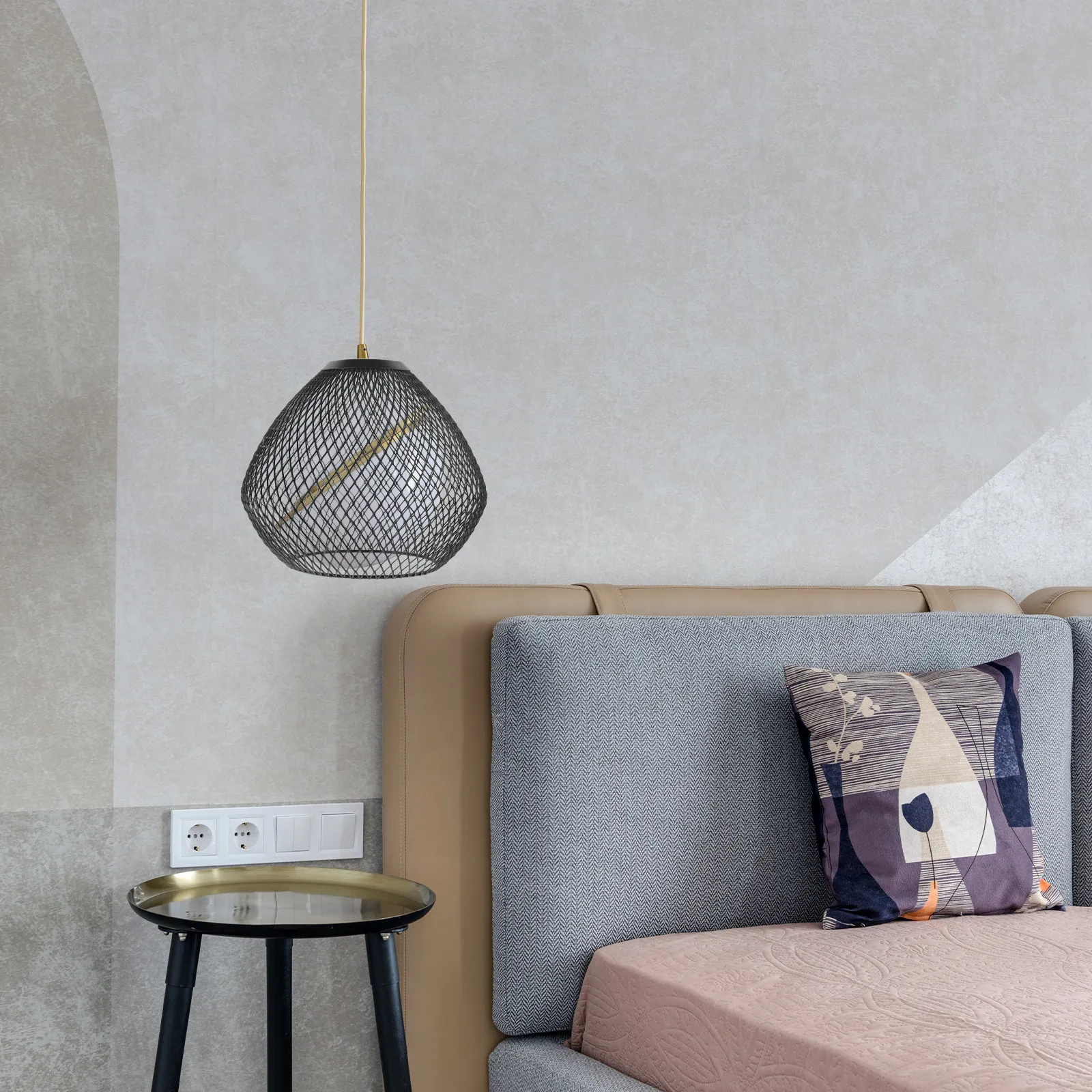 

Geometric Lampshade Hollow Metal Mesh Cage Pendant Light Shade For Home Restaurant Decor Black Iron Wire Lamp Shade