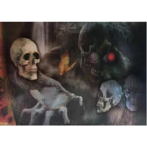 Aydınlı 5d Diamond Painting 3 Different Picture Değişenli Skull Skeleton Table 30 X40 cm