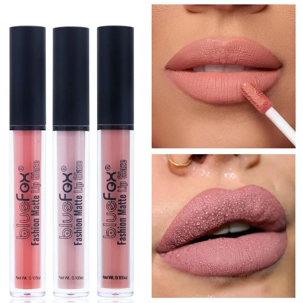 Opaque Color 10 Colors Matte Lip Gloss Makeup Non-stick Cup Lip Glaze Nude Black Lip Stick Cosmetics