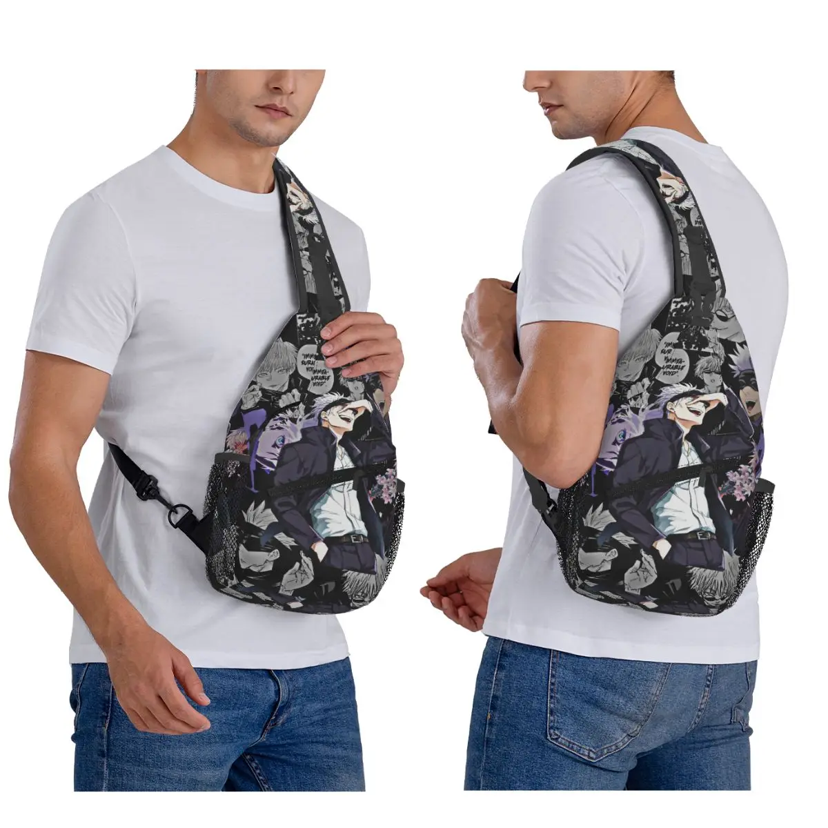 

Satoru Gojo аниме дзюдзюцу кайсен нагрудная сумка мужской слинг рюкзак через плечо нагрудная сумка дорожный походный рюкзак сумка на плечо