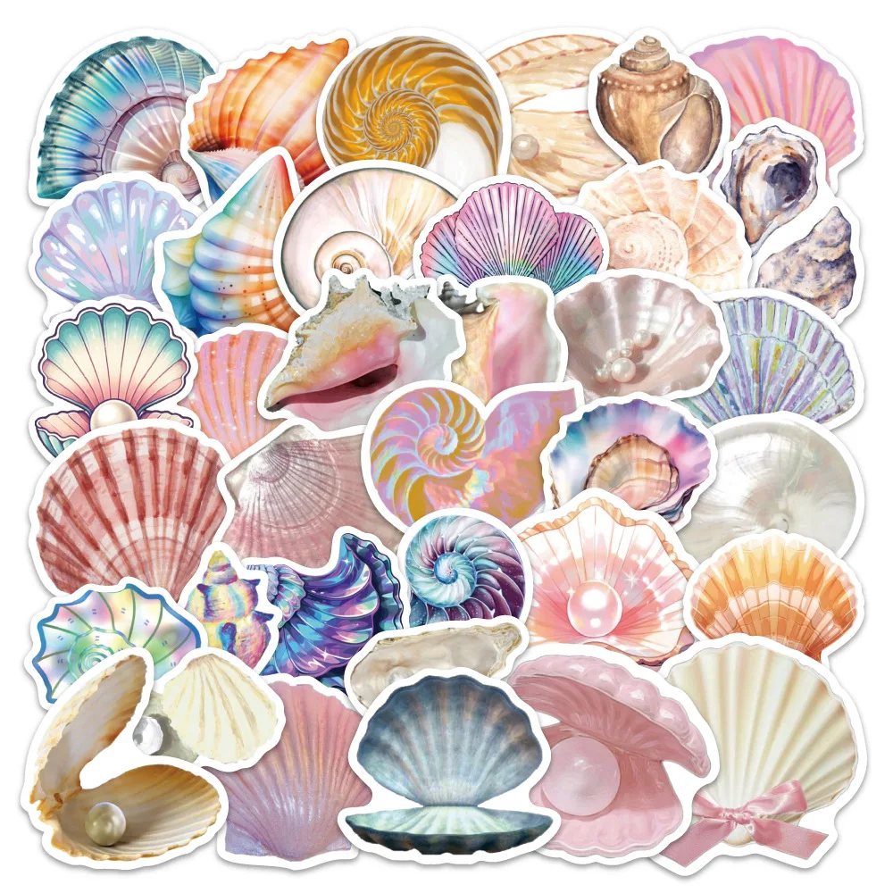 

10/50PCS Colorful Shell Puzzle DIY Decorative Mobile Phone Case Suitcase Skateboard Waterproof Sticker Kids Toy