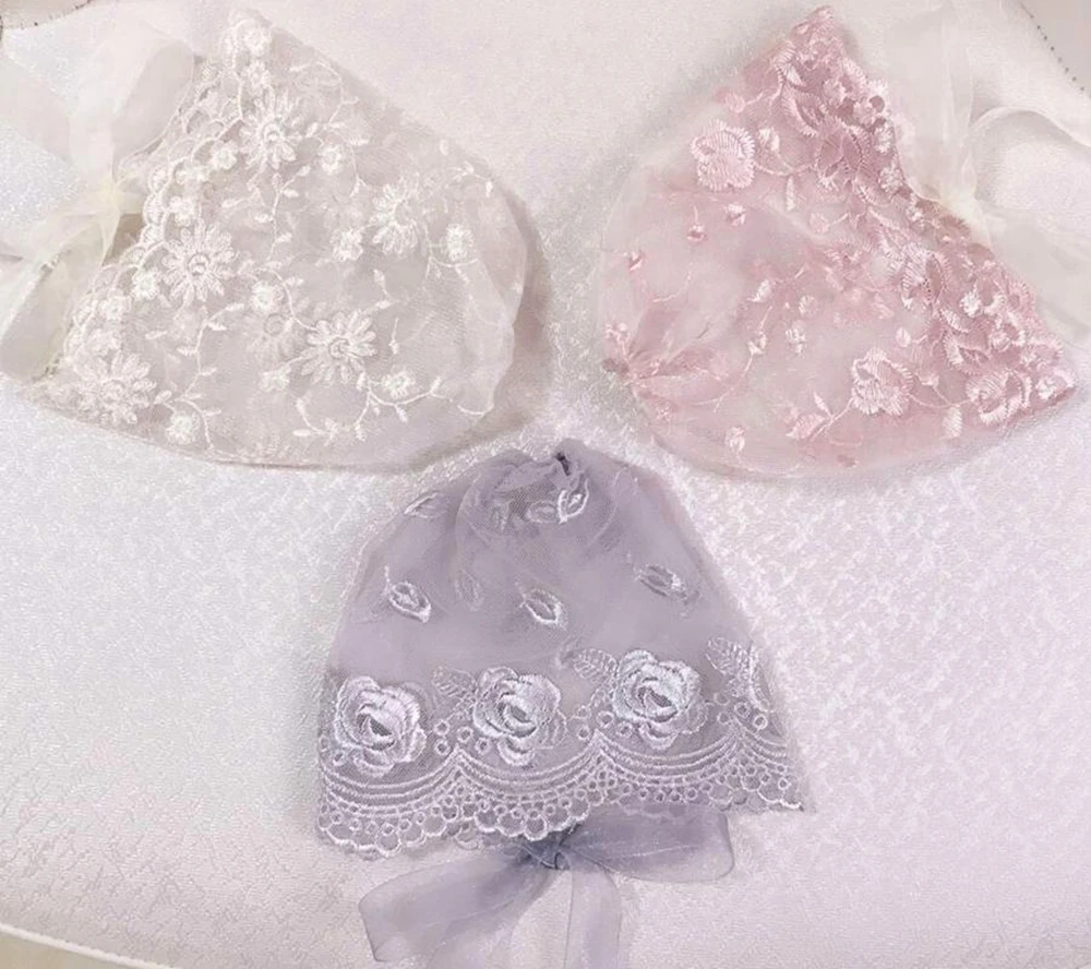 Handmade Baby Girl Lace Hat Baby Photography Props,Christening Baby Bonnet Newborn Hat,P1014