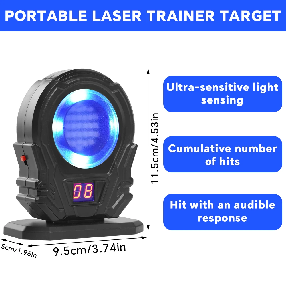 B1NR GIInfrared Induction Electronic Scoring Laser Target Dry Fire Training Color Sensitive Counting Toy for Outdoor Shooting