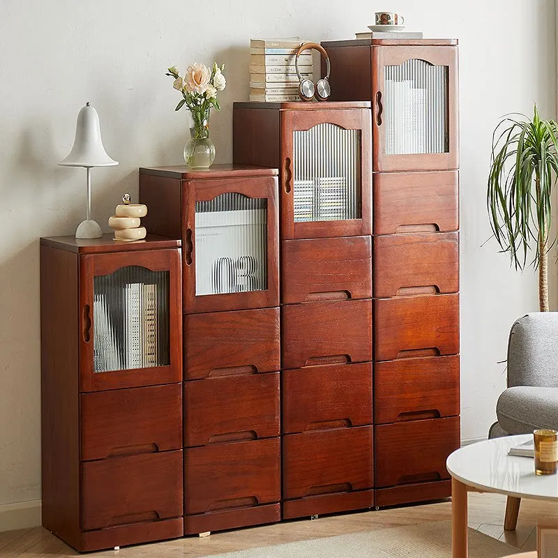 20/25/30/35/40 Solid wood multi-layer storage cabinet Mini corner gap Household storage cabinet