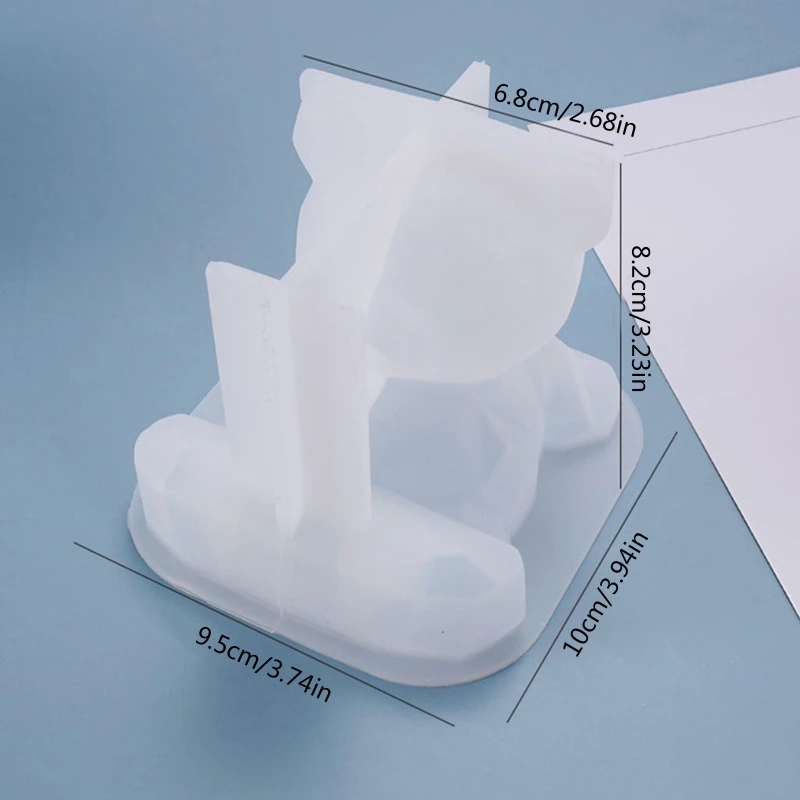 Новая DIY смоланая кристаллическая эпоксидная форма, мультяшный 3D медведь в форме держателя телефона, силиконовая форма