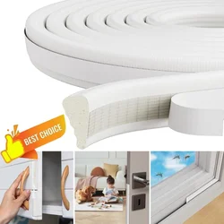 4M Wedge-Shape Foam Weather Stripping Door Seal Strip self-adhesive high density PU weatherstrip Gap Filler for Doors Frame