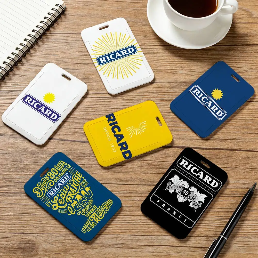 Fashion R-Ricard-ES Neck Strap Lanyard Card Holder ID Bus Card Cover Badge Holder Pass Hang Rope Lariat Gifts Keys Accessories