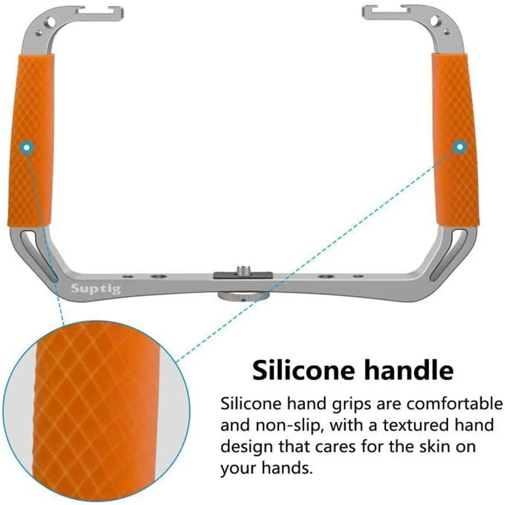 جهاز الغوص تحت الماء مثبت على الحذاء البارد ، مصباح فيديو ليد مقاوم للماء ، 164 قدمًا ، 50 مترًا ، GoPro Hero ، 12 ، 11 ، DJI Insta