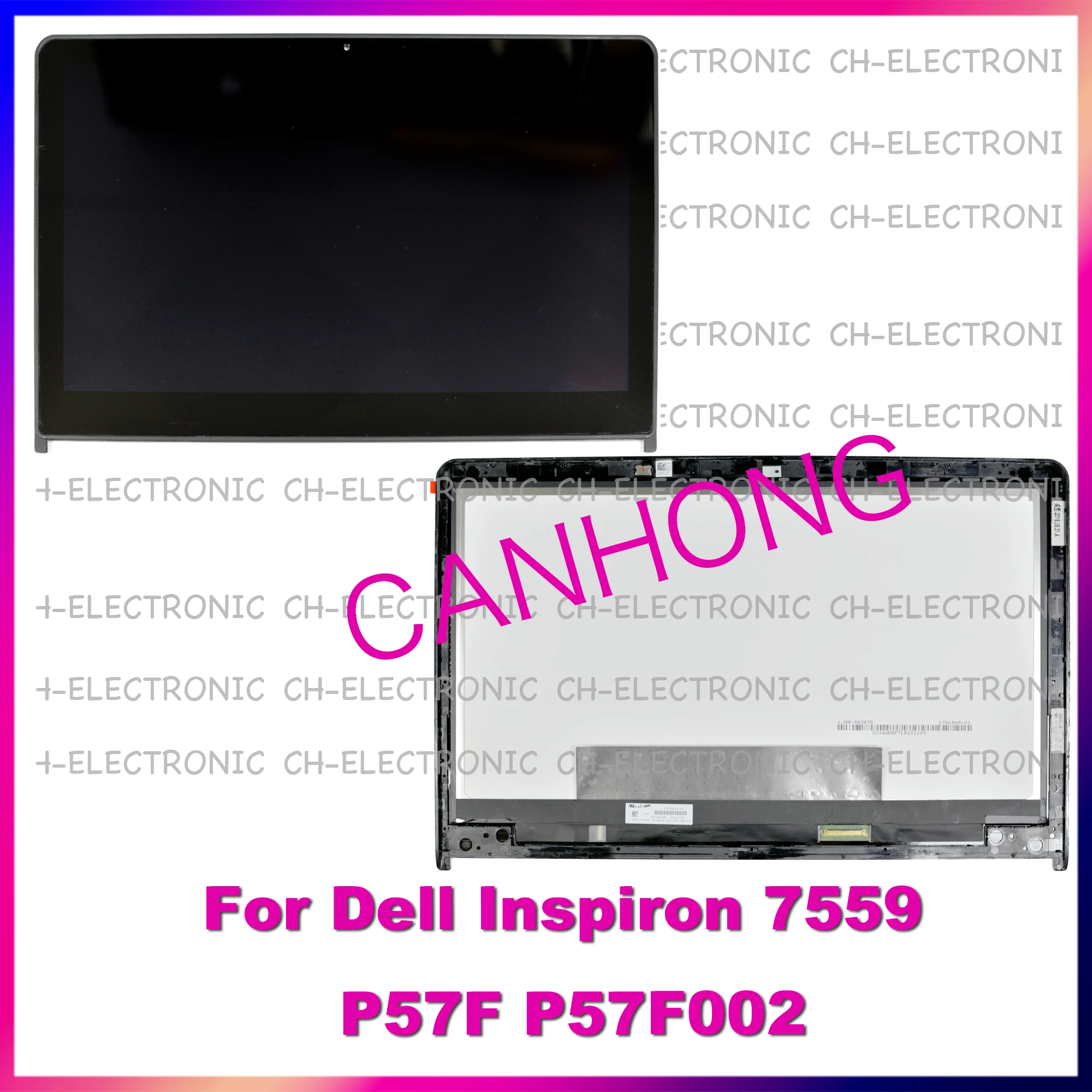 

15,6 "для Dell Inspiron 7559 P57F P57F002 UHD ноутбука ЖК-дисплей с сенсорным экраном в сборе 40-контактная панель 3840x2160