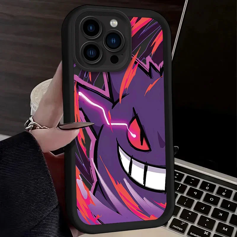 Funda de teléfono con diseño de Anime Gengar Monster para Xiaomi F7 5G M7 4G 15T PRO 17 PRO MAX 14T Poco F7 X7 M7 Pro Mi 8