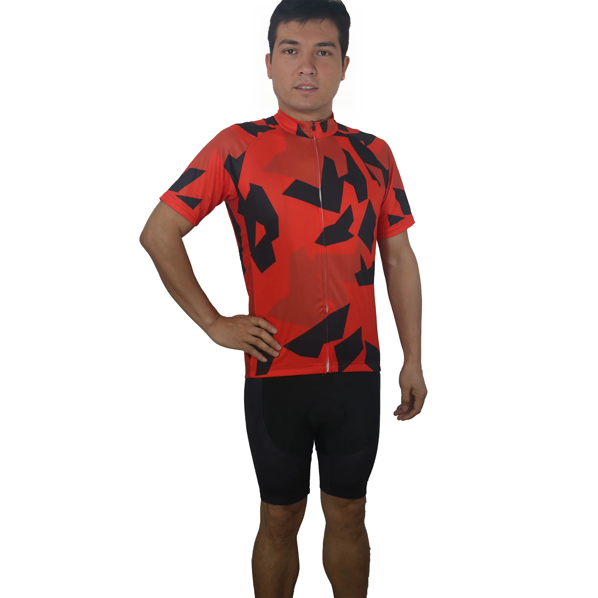 

Red Camo Pro Cycling Jersey MTB Bike Jacket Dry Breathable Tops Bicycle Wear Outdoor Mountain Road Red Sport Summer Clothes