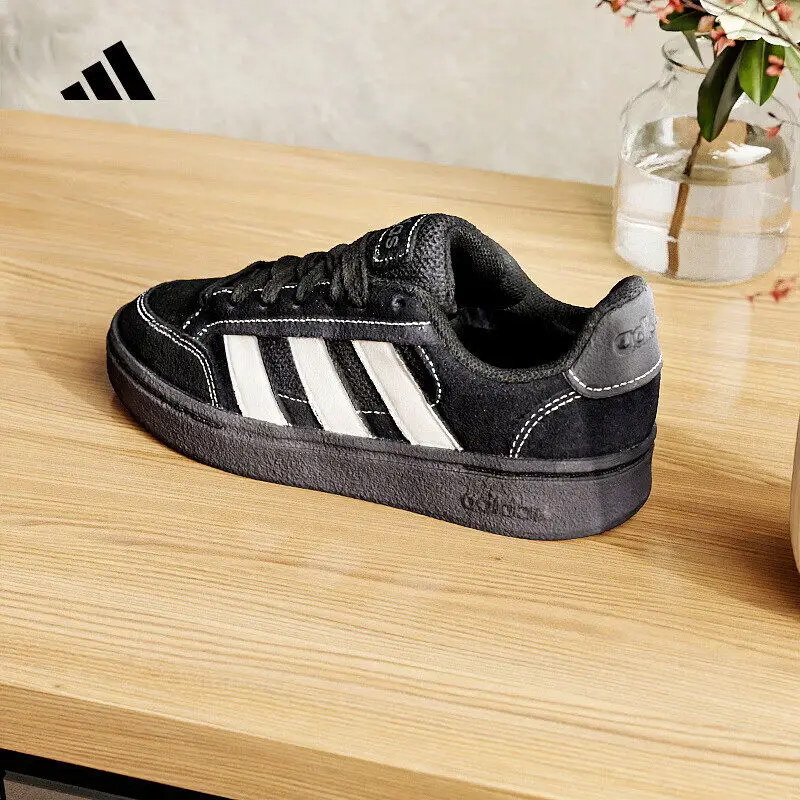 Adidas JR9819 Unisex Low Top Skate Sneakers Suede Upper Fabric Insole Padded Tongue Lace Up Non Slip Rubber Casual Walking Shoes
