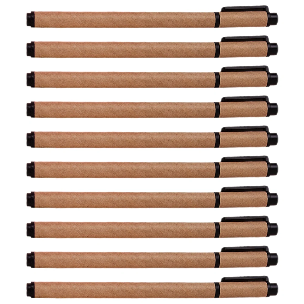 

10 Pcs Paper Rod Neutral Pen Ink Writing Pens The Office Gifts Gel Quick Dry Product