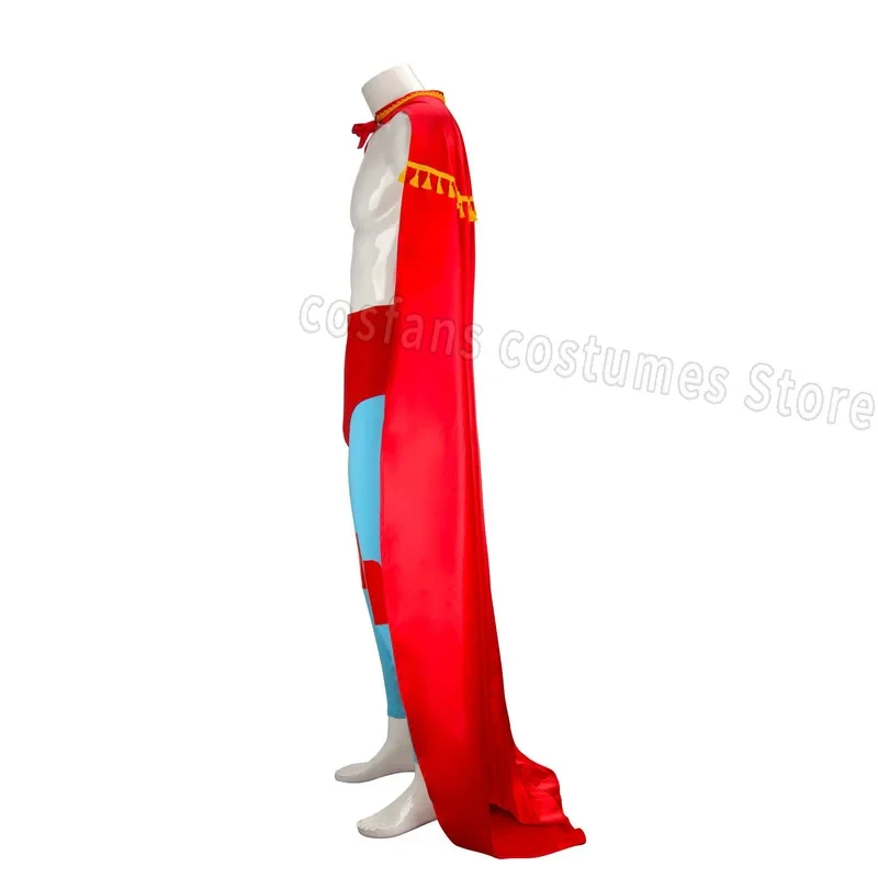 

☤2026 Men's Mexican Lucha Libre Costume Set - Red Cloak Mask Pants Shorts Full Set Adult Halloween Cosplay☤~