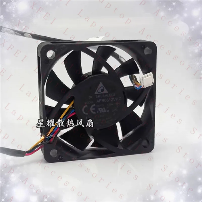 

F for Delta AFB0612VHC-YBV DC12V 0.36A 6CM 4-wire pwm projector fan