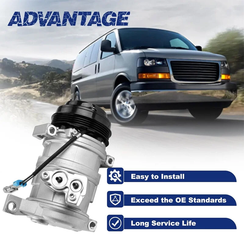 Compressor AC + embreagem para Chevrolet GMC Silverado Sierra Express Cadillac