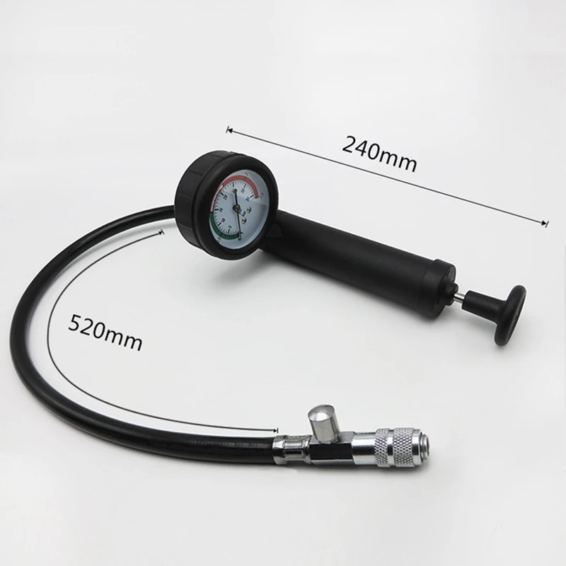 Detector de fugas de tanque de agua, Dial a prueba de golpes, medidor de presión de coche, probador de sistema de refrigeración, bomba de presión de radiador