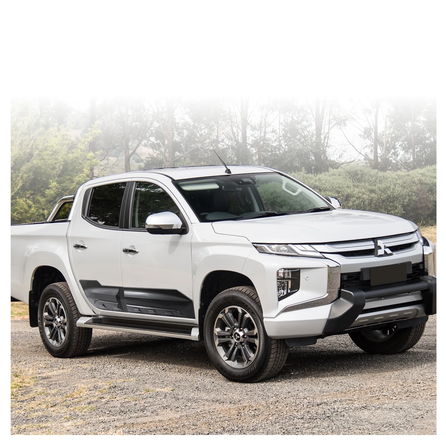 Matte Black Side Body Cladding FOR Mitsubishi Triton 2019-2023 Mitsubishi Strada Strakar Mitsubishi Barbarian Car Accessories