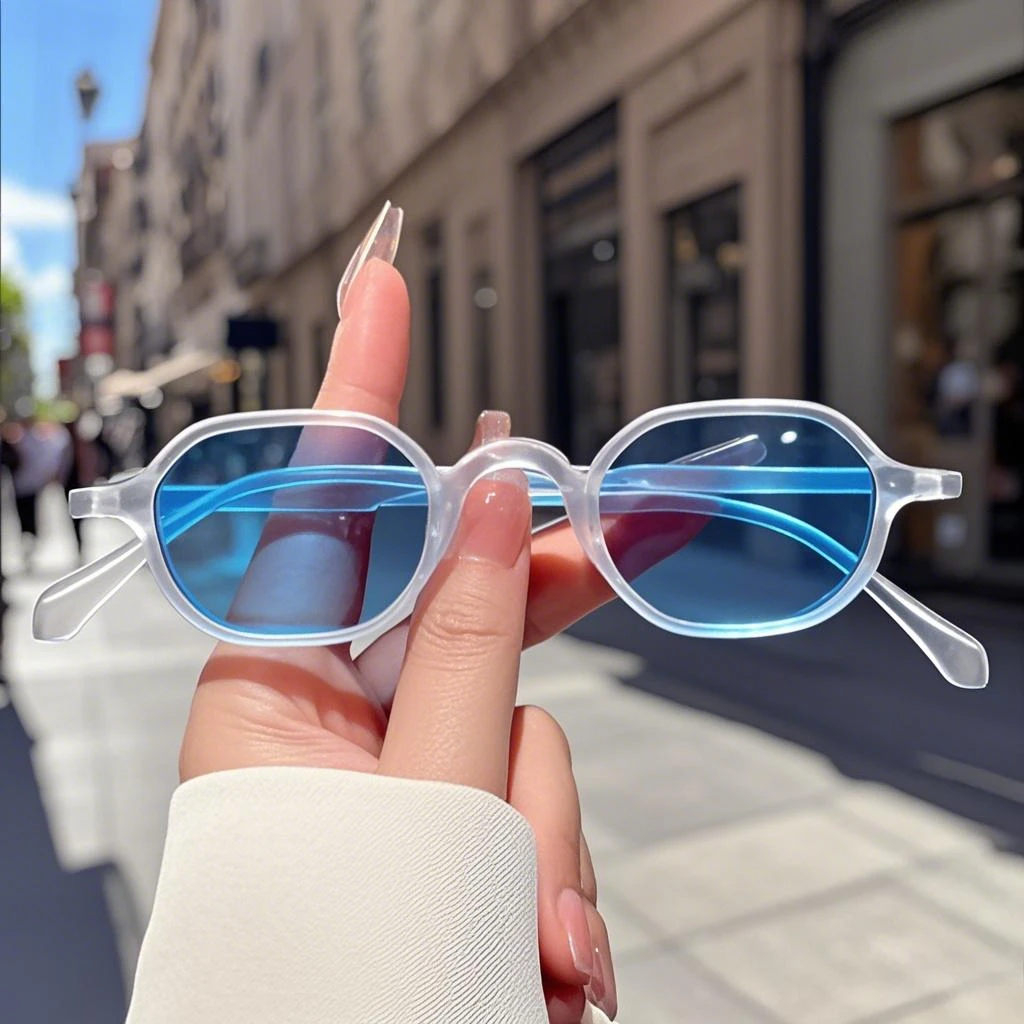 

New Retro Tortoiseshell Color Round Small Frame Fashion Sunglasses Trendy Personality Street Shooting Sunscreen Sunglasses