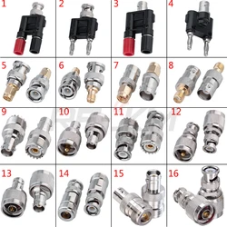 1Pcs Q9 BNC Male Female Connector To SMA UHF PL259 SO239 L16 N Type BANANA Male Female RF Coax Adapter Test Kit Copper Brass