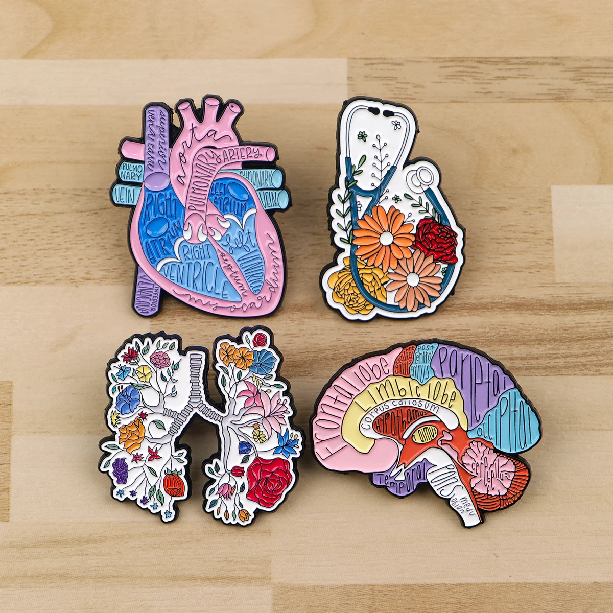 Human Organs Brain Heart Lungs Enamel Pin Brooch Pins Lapel Pins Badge on Backpack Clothes Accessories Fashion Jewelry Kid Gifts image 4