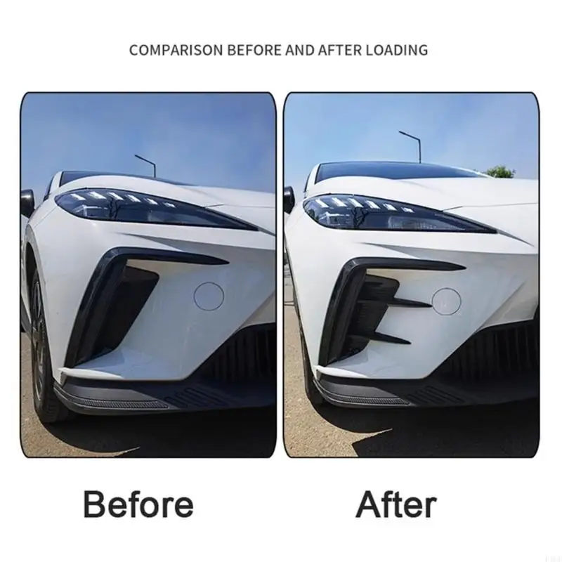 F1CF Car Front Bumper Spoiler Side Air Vent Decoration Cover Sticker Accessories Replacement Compatible for MG4 EV2022-2024