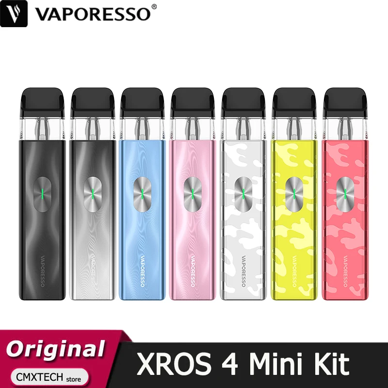 Original Vaporesso XROS 4 mini Kit COREX 2.0 Vape 1000mAh with 3ML XROS Pod Cartridge 0.4/0.8ohm Electronic Cigarette Vaporizer