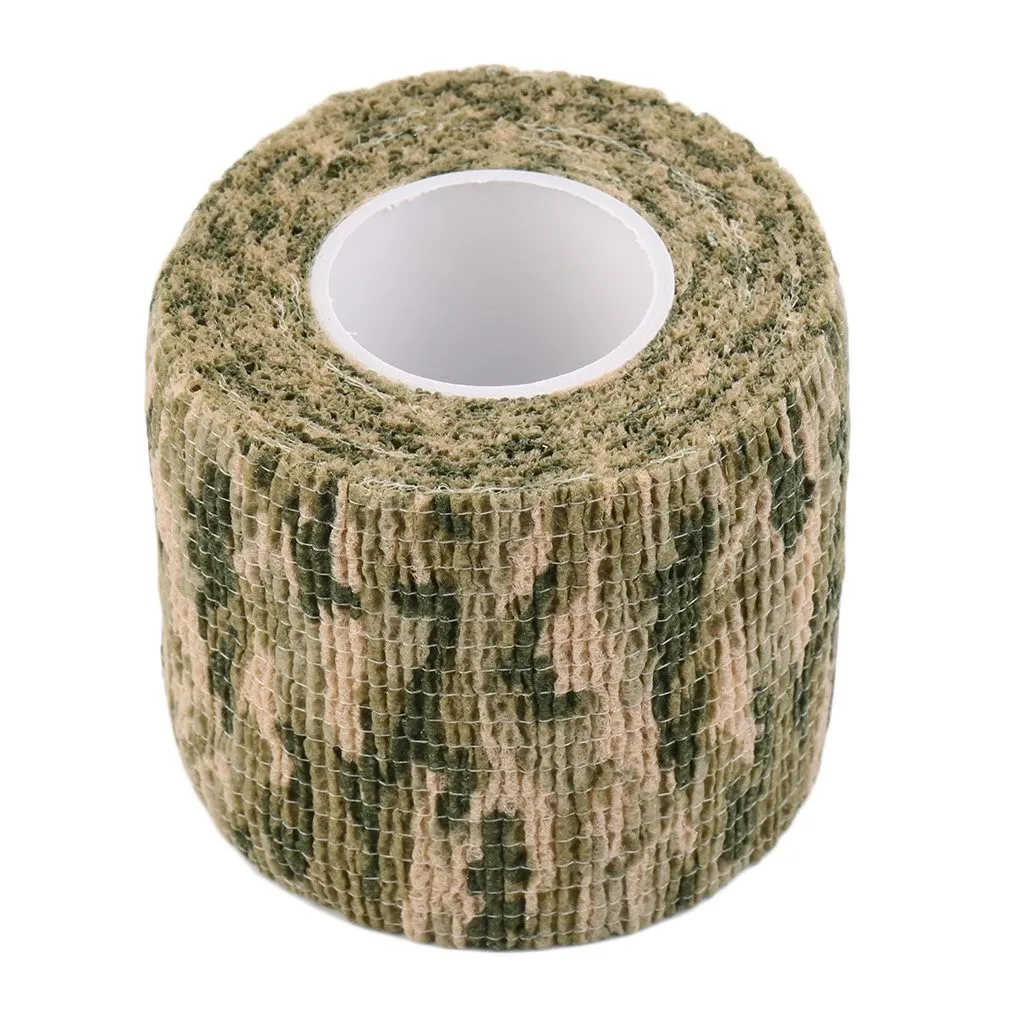 1pc Camouflage Invisible Tape Form riutilizzabile Self Cling Camo Hunting Rifle Fabric Elastic Wrap Tape Army Outdoor Hunt accessori