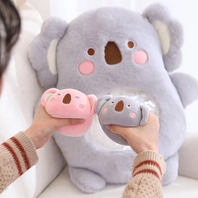 Cute A Bag Of Koala Bear Rabbit 6pcs Plush Japanese Anime Rabbit Soft Pillow Dinosaur Cartoon Doll