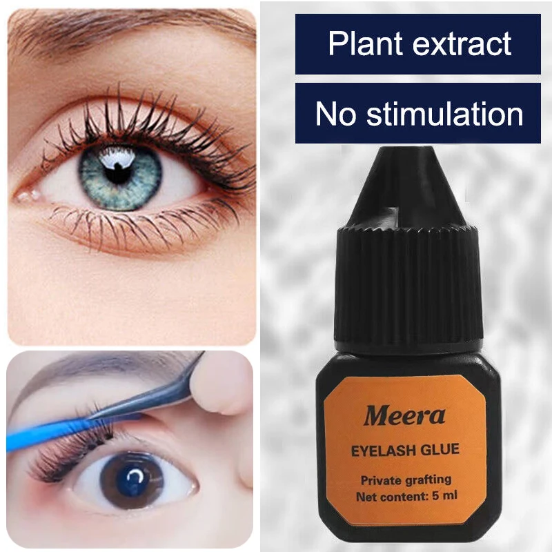 1 Second Fast Drying Strong False Eye Lash Extension Glue Adhesive Retention Low Smell Mink Eyelash Glue Lashes Grafting