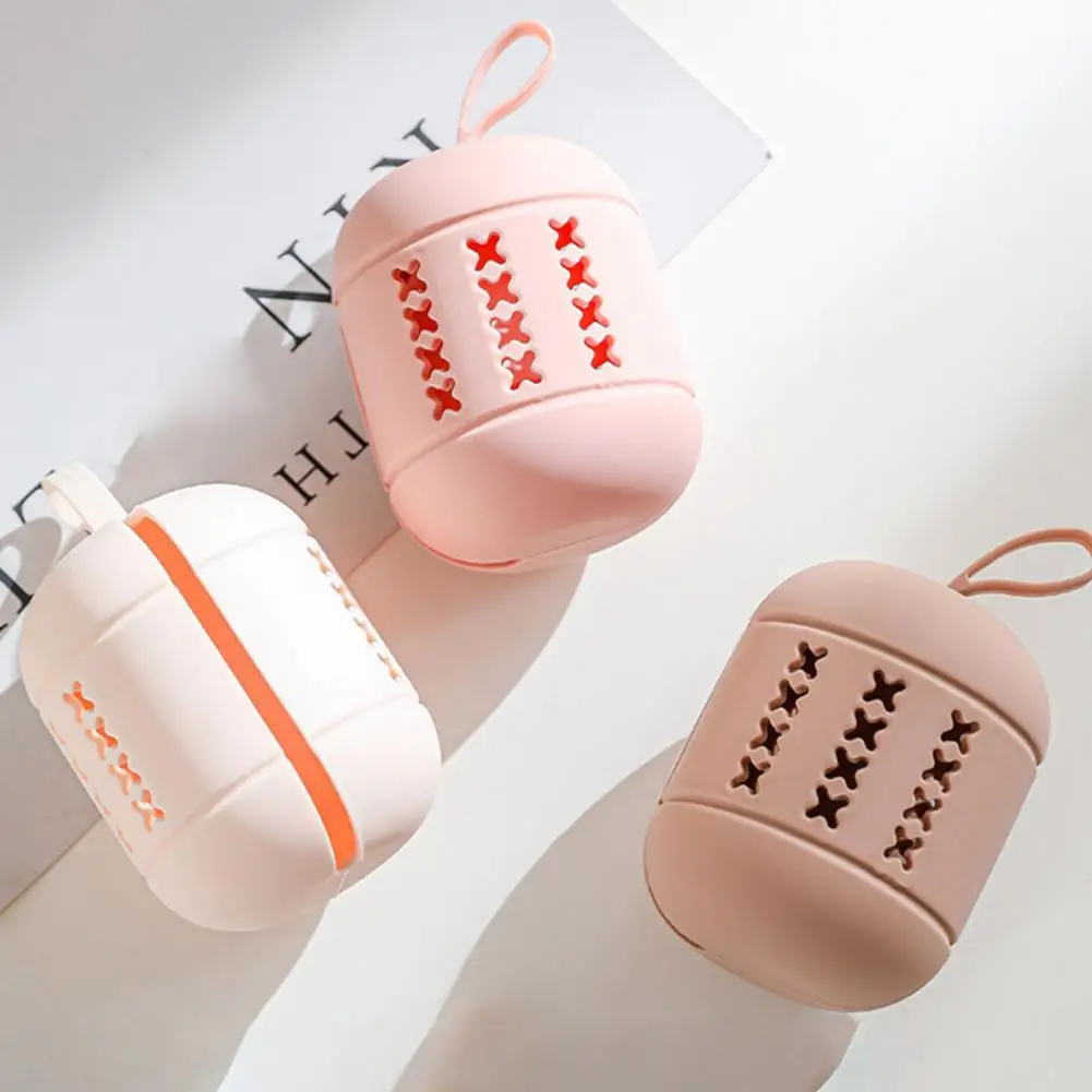 Beauty Sponge Case Makeup Sponge Storage Bag Breathable Ventilated Silicone Case Portable Handle Cosmetic Applicator Holder