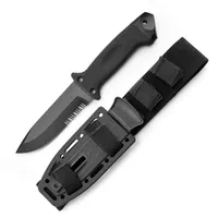 Wilderness Survival Knife High Hardness One Piece Camping Mountaineering Knife Outdoor Survival Portable Defense Knife
