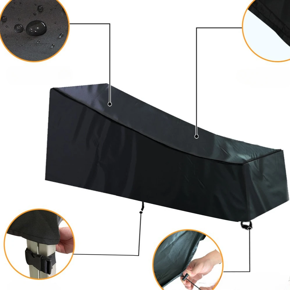 Outdoor Garden Sunbed Cover Sun Lounger Cover Patio Beach Lounge Chair Recliner Protective Cover Furniture Waterproof Cover