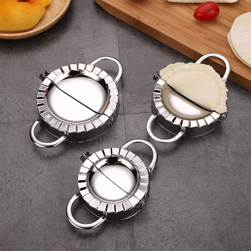 3pcs/set 7.5+8.5+9.5cm Stainless Steel Dumplings Tool Jiaozi Maker Device Easy Dumpling Peeling Slicer Mold Kitchen Accessories