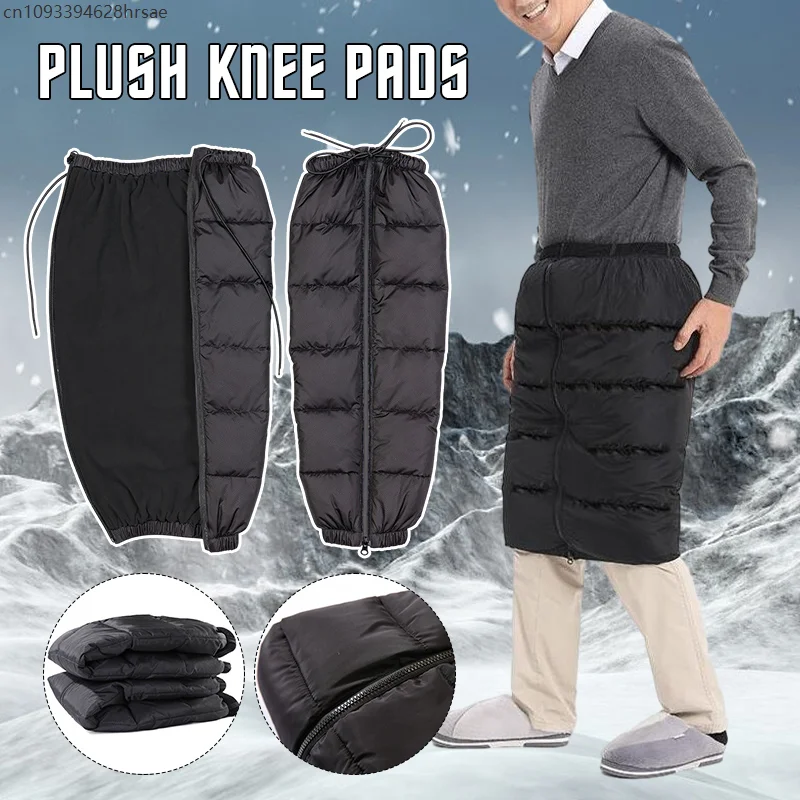Men Women Thickened Knee Pads Electric Motorcycle Outdoor Winter Leggings Windproof Rainproof Cold-proof Cycling  Knee Braces