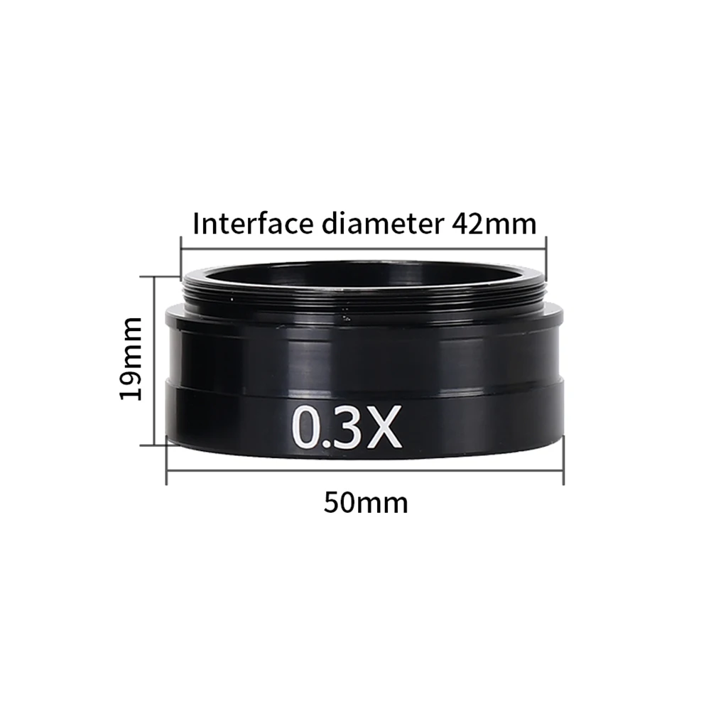 For Microscope Camera Magnification Objective Barlow Lens Microscope Enhancement 50*19mm Doubling Total Magnification
