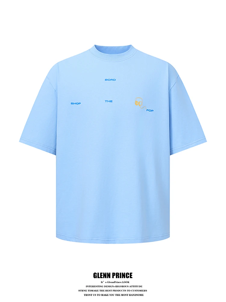 

Футболка GPstudio American Retro с принтом в виде букв, с коротким рукавом, мужская, летняя, креативная, простая, универсальная, хлопковая.