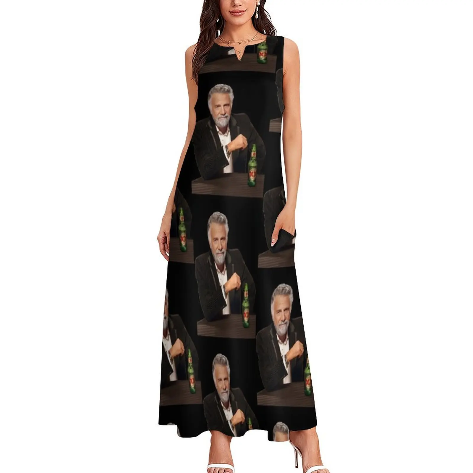 Dos Equis Man - The Most Interesting Man In The World Meme Long Dress luxury women