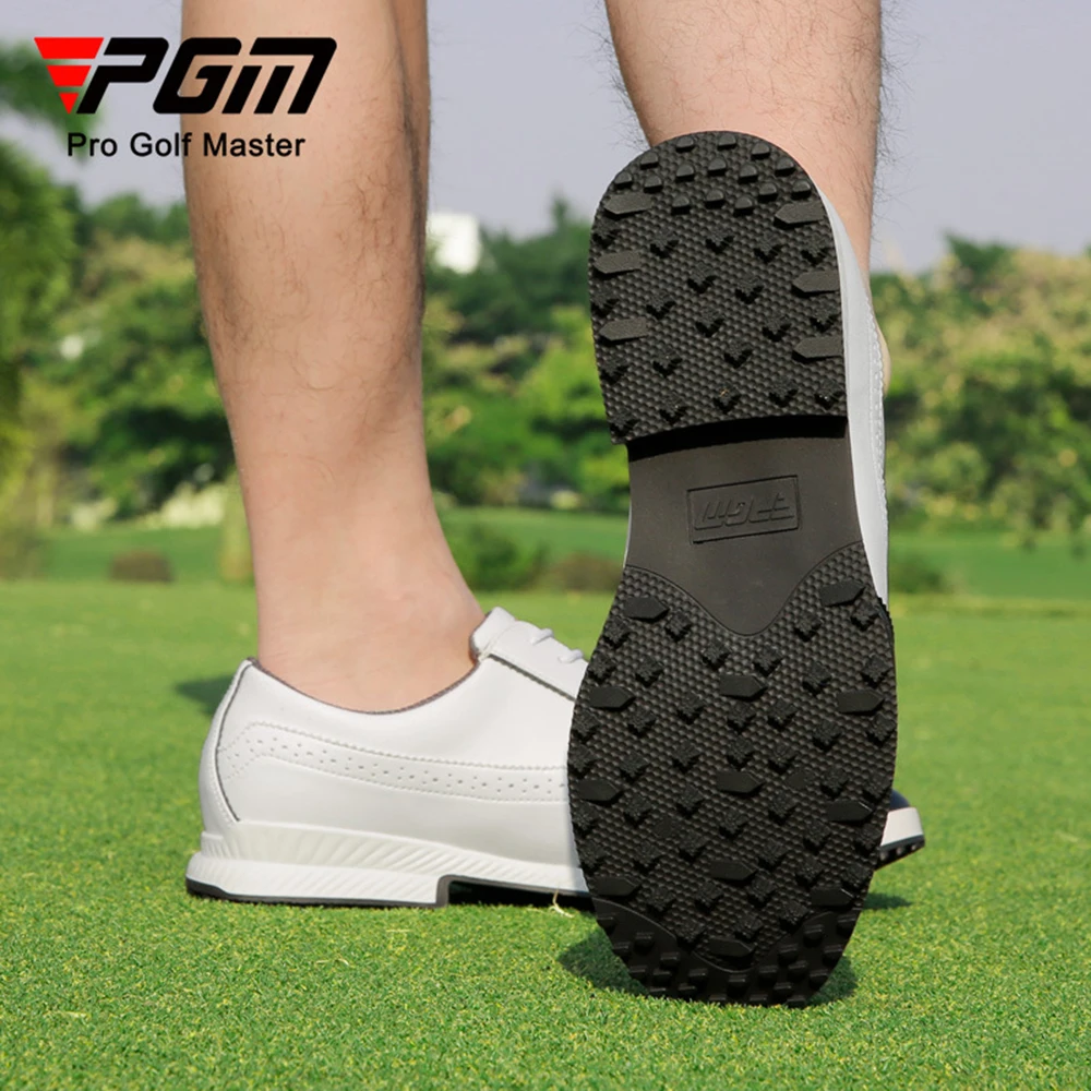 PGM Golf Shoes for Men Waterproof Non-slip Golfer Shoes Knob Quick Lacing Golf Sneakers Comfortable Walking Golfing Footwear