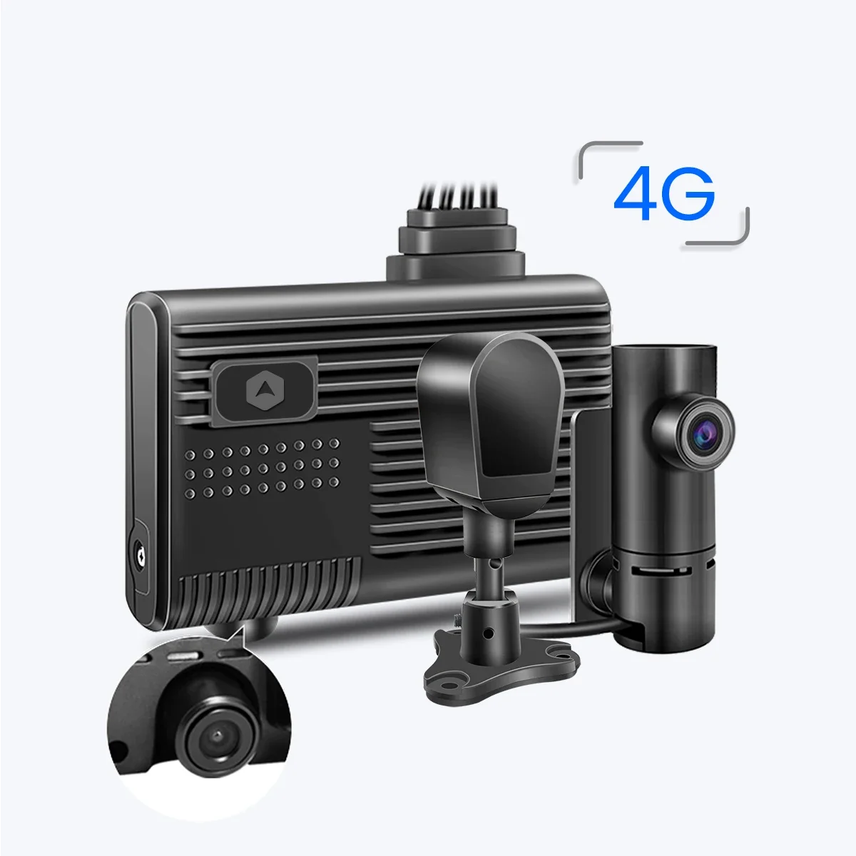 

4G 3 Way Mirror Front and Rear Dash Cam For Car With Adas Fleet GPS Tracking System