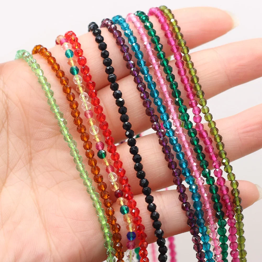 125 Pieces Spinel Bead Crystal Beads Loose Exquisite appearance DIY Jewelry Making Bracelet Necklace Accessories 3mm Length 38cm