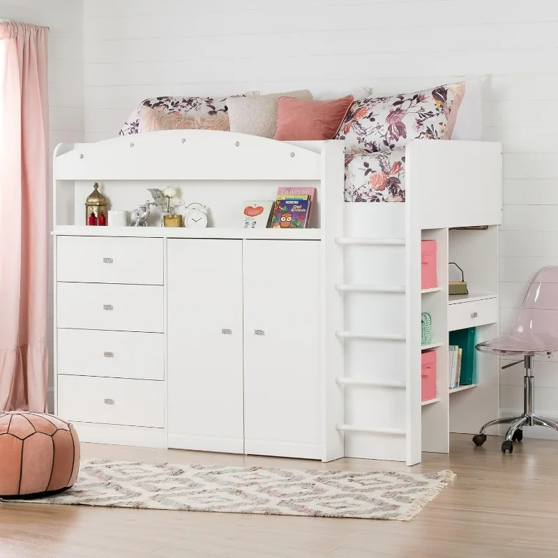 Tiara Loft Bed with Desk, Twin