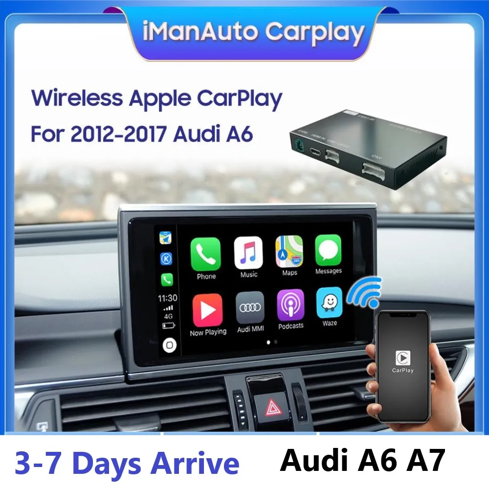 

Wireless Apple Carplay Android Auto Interface For Audi A3 A4 A5 A6 A7 Q5 2010-2016 Car Play Functions Accessories