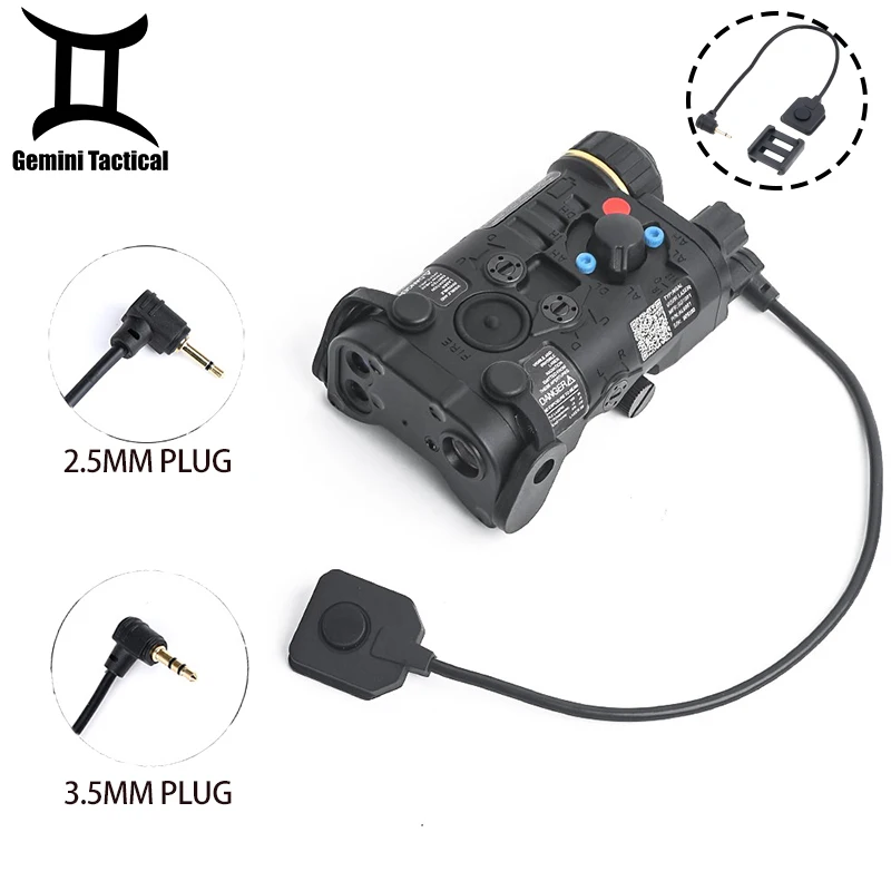 New PEQ15 DBAL-A2 Red Dot Laser Sight Remote Pressure Switch 2.5/3.5 Plug Fit 20mm Picatinny Rail Hunting Accessories